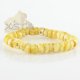 Matt yellow Amber beads bracelet